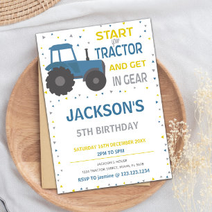 Farm Theme Party Card für Jungen oder Mädchen Einladung