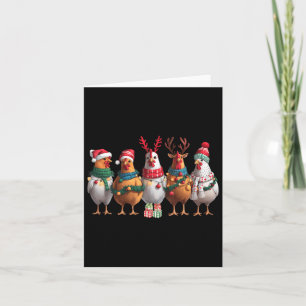 Farm Tier Niedlichen Weihnachten Urlaub Funny Hühn Karte