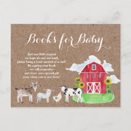 FARM TIERE Aquarell Kraftbücher für Baby Einladungspostkarte