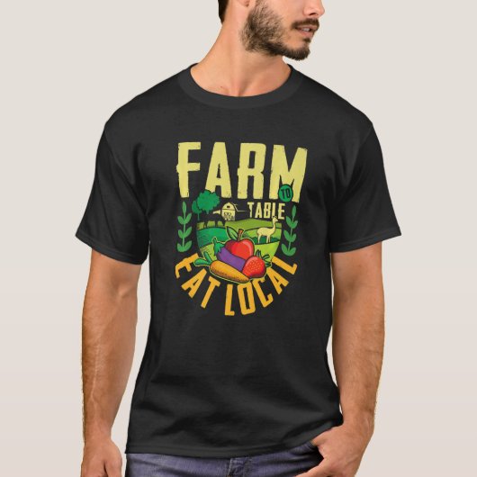 Farm to table eat local  agricultural ranch Premiu T-Shirt (Vorderseite)