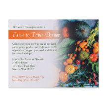 Farm to Table Vegan Dinner Einladung