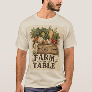 Farm-to-Table Vintage-Bauernhaus-Gartenkunst T-Shirt