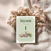 Farm Tractor Birthday Invitation | Barnyard Animal