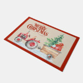 Farm Tractor Christmas Doormat Fußmatte (Schrägansicht)