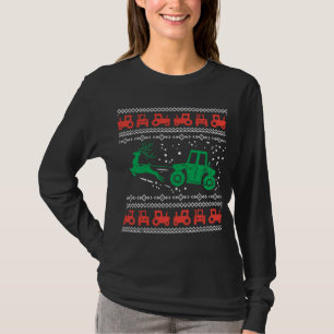 Farm Tractor Rentier Fun Ugge Christmas Sweater F T-Shirt