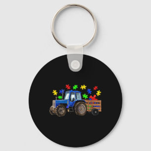 Farm Tractor Truck Puzzle Tag des Bewusstseins für Schlüsselanhänger