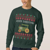 Farm Tractor Ugly Weihnachtssüßer Sweatshirt (Vorderseite)