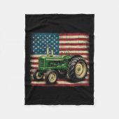 Farm Tractor US Flag Traktor American Farm USA Fleecedecke (Vorderseite)