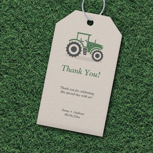 Farm Tractor Vielen Dank Geschenkanhänger