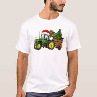 Farm Traktor Xmas Tremlicht T-Shirt