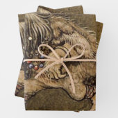 "Farm Troll" des schwedischen Künstlers John Bauer Geschenkpapier Set (Beispiel)