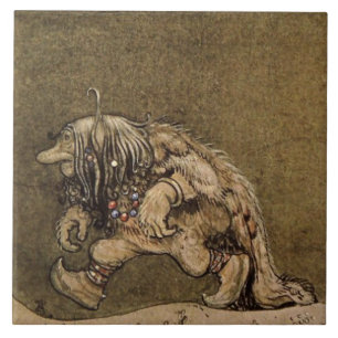 "Farm Troll" vom schwedischen Künstler John Bauer Fliese