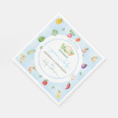 Farm Vegetables Blue Boy Baby Dusche Serviette (Ecke)