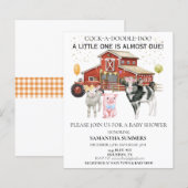 Farm Watercolor Kuh Schweinshälfte Babydusche (Vorne/Hinten)