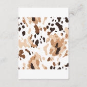 Farm Wedding Cowhide Print Begleitkarte (Vorderseite)