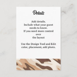 Farm Wedding Cowhide Print Begleitkarte