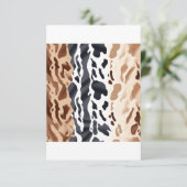 Farm Wedding Cowhide Print Begleitkarte (Stehend Vorderseite)