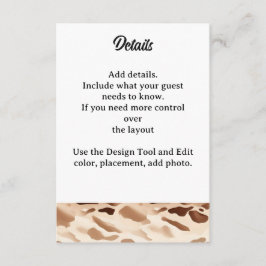Farm Wedding Cowhide Print Begleitkarte