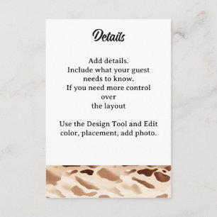 Farm Wedding Cowhide Print Begleitkarte