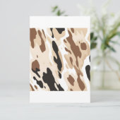 Farm Wedding Cowhide Print Begleitkarte (Stehend Vorderseite)