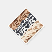 Farm Wedding Cowhide Print Serviette (Ecke)