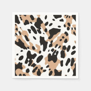 Farm Wedding Cowhide Print Serviette