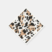 Farm Wedding Cowhide Print Serviette (Ecke)