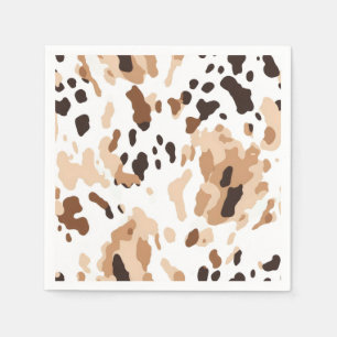 Farm Wedding Cowhide Print Serviette