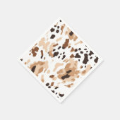 Farm Wedding Cowhide Print Serviette (Ecke)