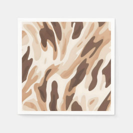 Farm Wedding Cowhide Print Serviette