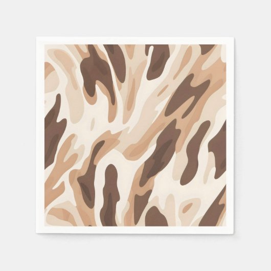 Farm Wedding Cowhide Print Serviette (Vorderseite)