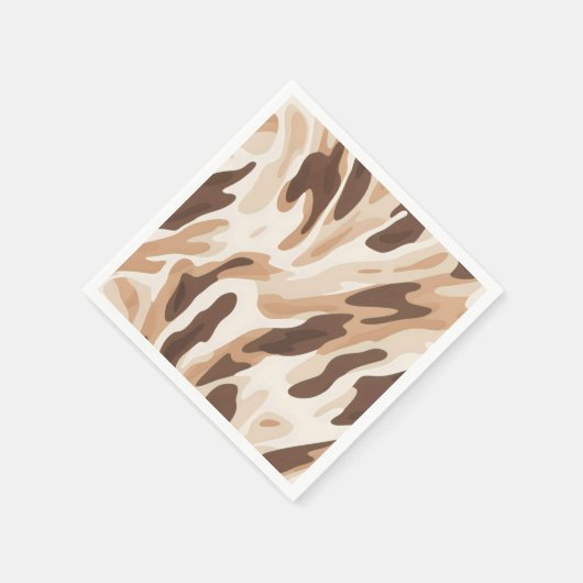Farm Wedding Cowhide Print Serviette (Ecke)
