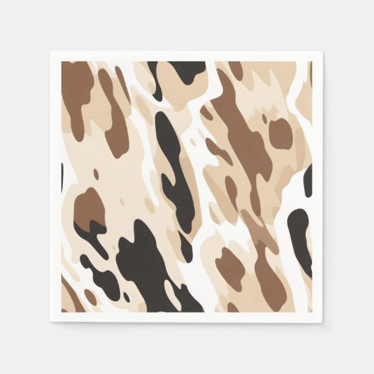 Farm Wedding Cowhide Print Serviette (Vorderseite)