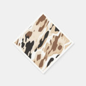 Farm Wedding Cowhide Print Serviette (Ecke)