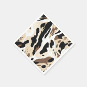 Farm Wedding Cowhide Print Serviette (Ecke)