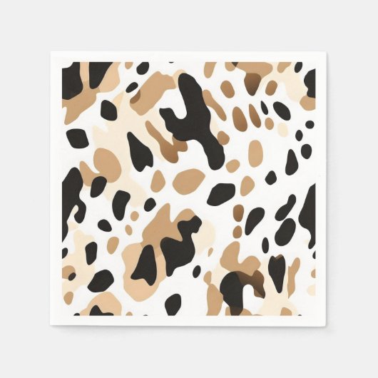 Farm Wedding Cowhide Print Serviette (Vorderseite)