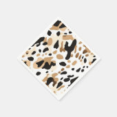 Farm Wedding Cowhide Print Serviette (Ecke)