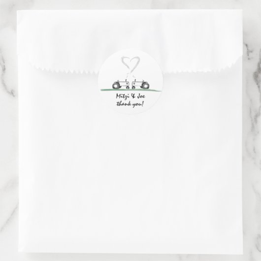 Farm Wedding Dankeschön Sticker (Tasche)