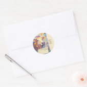 Farm Wedding ox Kuh Save the Date Runder Aufkleber (Umschlag)