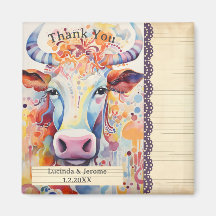 Farm Wedding White Cow Vielen Dank