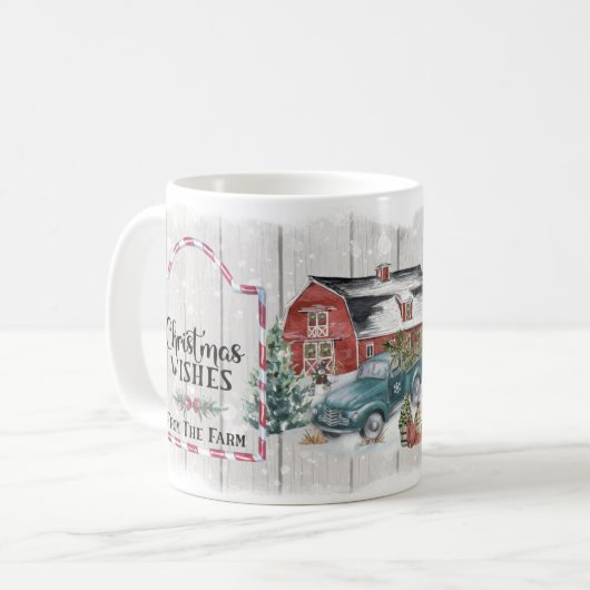 Farm Weihnachtskaffee Tasse (Vorderseite Links)