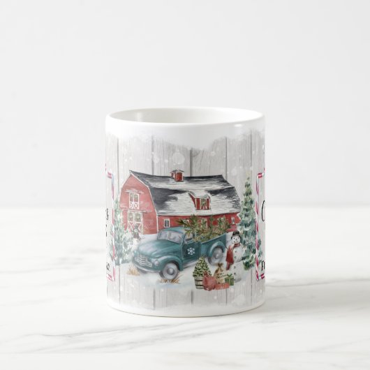 Farm Weihnachtskaffee Tasse (Mittel)