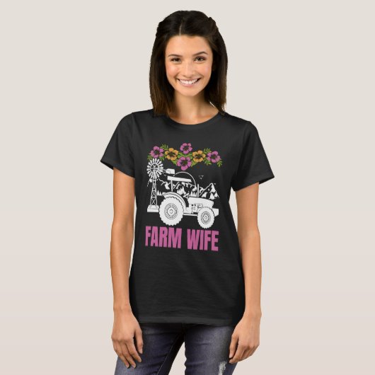 Farm Wife tractors Farmer Farming Tractor T-Shirt (Vorne ganz)