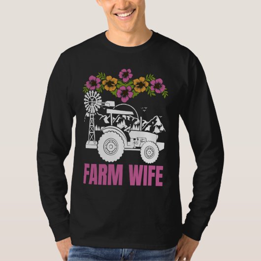 Farm Wife tractors Farmer Farming Tractor T-Shirt (Vorderseite)