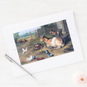 Farm Ziege Kids Tauben Rechteckiger Aufkleber (Umschlag)