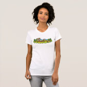 Farmaholic Logo-Damen-Behälter-Spitze (angepasst) T-Shirt (Vorne ganz)