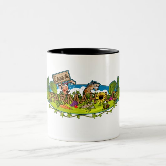 Farmaholic Logo Zwei-Ton Tasse (Mittel)