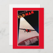Farman Airlines Farman 300 Monoplane Promo Poste Postkarte (Vorne/Hinten)