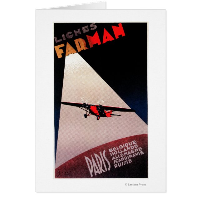 Farman Airlines Farman 300 Monoplane Promo Poster (Vorne)