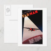 Farman Airlines Farman 300 Monoplane Promo Poster Postkarte (Vorne/Hinten)